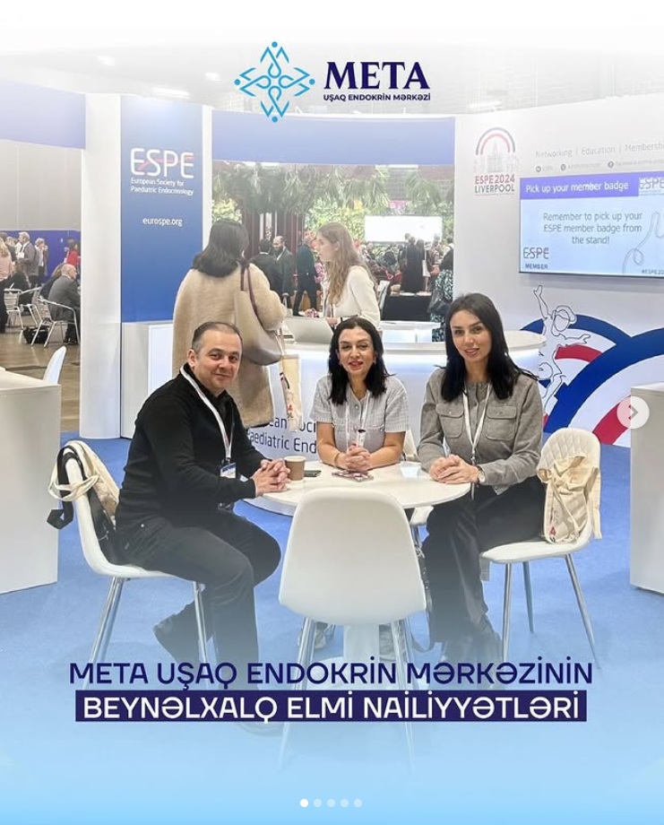 Meta uşaq endokrin mərkəzinin beynəlxalq elmi nailiyytləri
