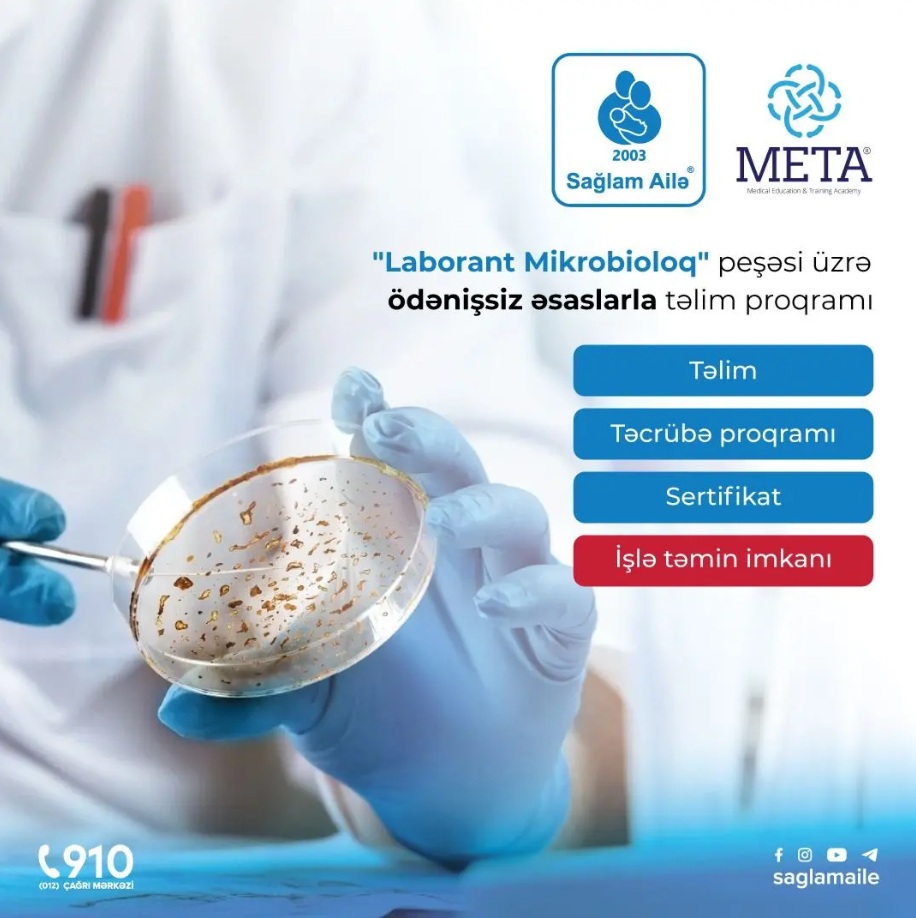 “Laborant Mikrobioloq” Peşə Təlimi və Təcrübə Proqramı